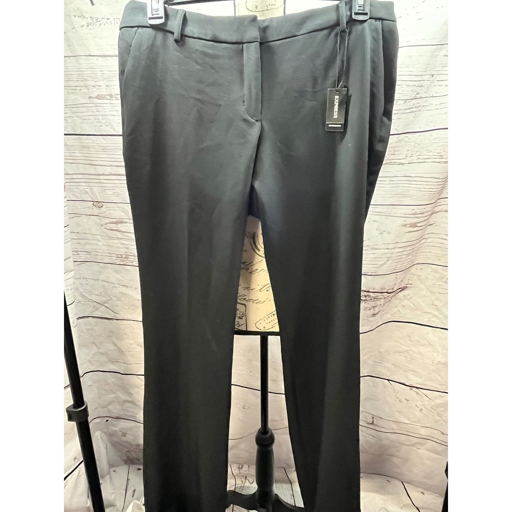 Express Womens Black Low Rise Bootcut Dress Pants Size 14R New With Tags